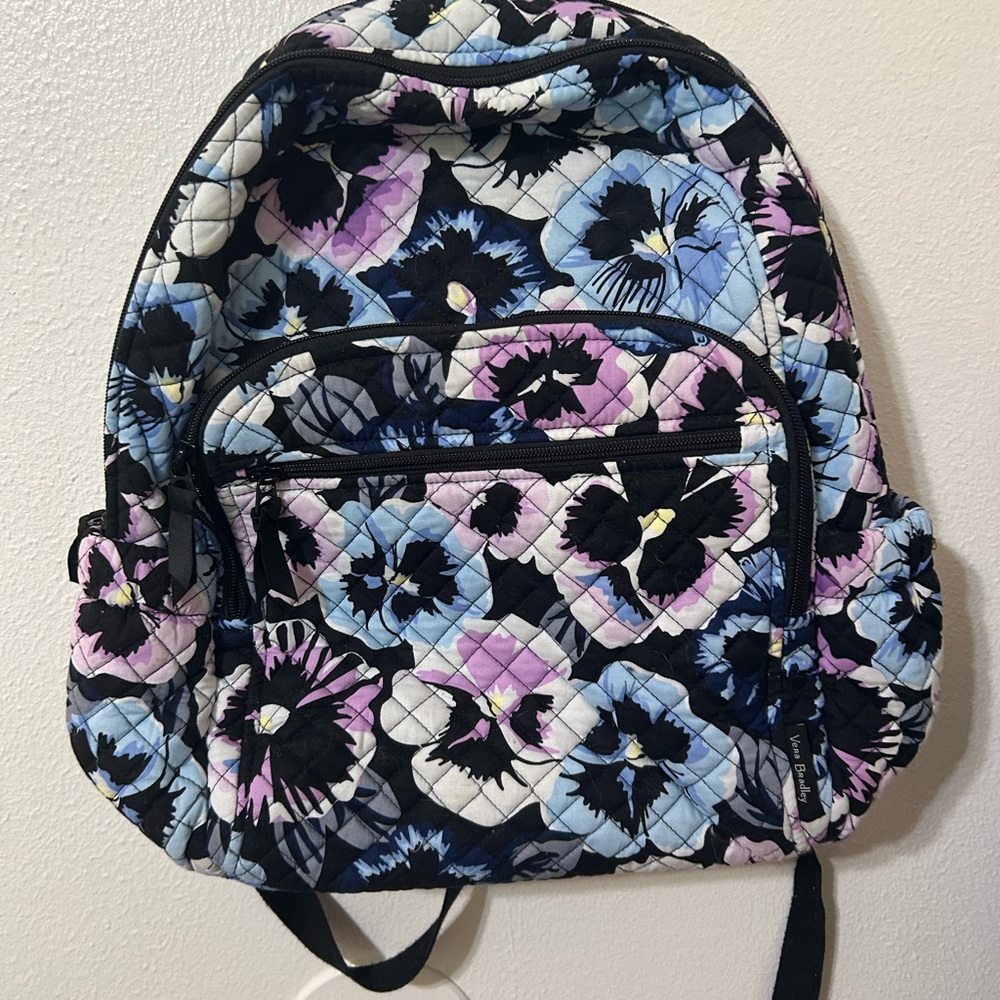 Vera Bradley plum pansies backpack